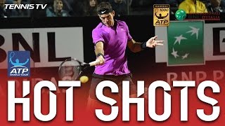 Hot Shot Del Potro Goes Nuclear With This Forehand In Rome 2017 [upl. by Ferwerda]