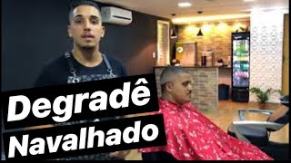 TUTORIAL Corte de Cabelo Degradê Navalhado Passo a Passo [upl. by Thgiwed]