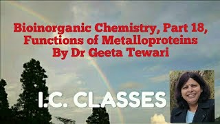 Bioinorganic Chemistry Part 18 Metalloproteins Functions Superoxide Dismutase by Dr Geeta [upl. by Aicilihp]