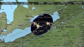 Path of totality for April 8 2024 eclipse [upl. by Yendroc]