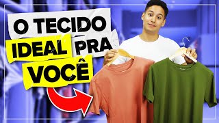 CAMISETA MASCULINA tudo sobre os tecidos algodão egípcio pima modal e outros [upl. by Alikat]