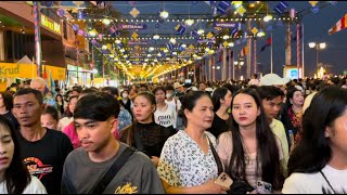 Last day Walking Tour Cambodia Water Festival in Phnom Penh city 2024 4K [upl. by Tita759]