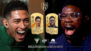 Jude Bellingham vs Micah Richards in FC 24 with a FORFEIT  CBS Sports Golazo [upl. by Netsirhk]