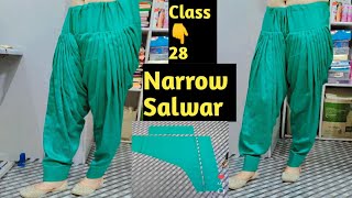 Narrow Salwar Cutting And Stitching Very Easy Method 👌 [upl. by Yelsgnik]