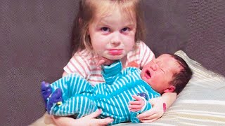 Laugh Out Loud with These Funny Newborn and Sibling Moments [upl. by Aynekal]