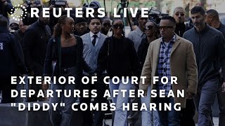 LIVE Exterior of court for departures after Sean quotDiddyquot Combs hearing [upl. by Collete232]