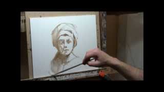 Real Time Underdrawing in Oil [upl. by Hadley467]