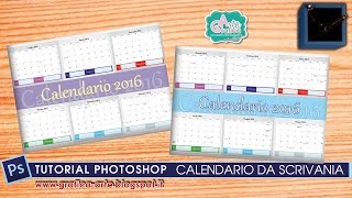 CALENDARIO 2016 da scrivania  Photoshop Tut 98 [upl. by Bink743]