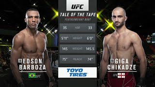 Edson Barboza vs Giga Chikadze UFC Vegas 35 FULL FIGHT CHAMPIONSHIP [upl. by Sesilu]