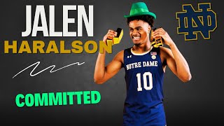 COMMIT 5Star Jalen Haralson Commits To Notre Dame [upl. by Adleremse914]