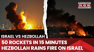 IsraelHezbollah War Hezbollah Fires 120 Rockets In Hours At Northern And Central Israel [upl. by Tichon]