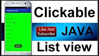 Clickable Listview OnItemclick  Onitemclicklistener Android Studio [upl. by Jase]