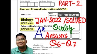 edexcel igcse biology paper1B jan 2022 part2 [upl. by Aria]