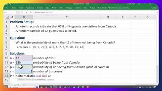 How to calculate more than using Excels BinomDist function [upl. by Katherin38]