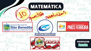 TOP 10  QUESTÕES RESOLVIDAS  BANCA CETREDE  MATEMÁTICA [upl. by Anesuza]