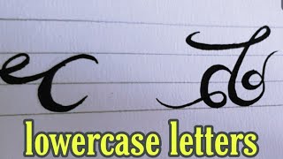 Calligraphy  How to Draw Fancy English Lowercase Letters for Beginners [upl. by Danzig]