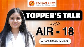 Wardah Khan AIR 18  UPSC Topper 2023  GS Classroom Student  UPSC Result 2023  Vajiram amp Ravi [upl. by Ashatan]