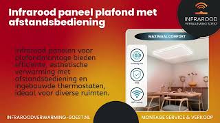 Infrarood Paneel Plafond met Afstandsbediening  Infrarood Verwarming Soest [upl. by Htidirrem]