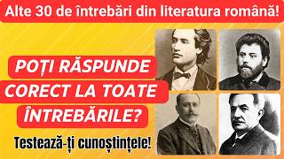 Alte 30 de Întrebări de Cultură Generală din Literatura Română [upl. by Anselme]