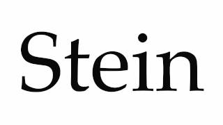 How to Pronounce Stein [upl. by Ignatz854]