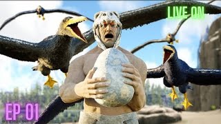 ARK SURVIVAL EVOLVED Estamos Ao vivo EM BUSCA DA BASE PERFEITA E DOMANDO DINOS [upl. by Hafeetal]