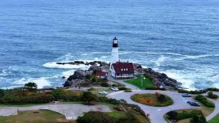 PORTAND HEADLIGHT CAPE ELIZABETH MAINE maine dji lighthouse [upl. by Gnuhn]