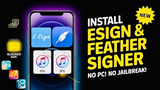 Latest ESign amp Feather Signer for iOS  Install IPA Files on iPhone amp iPad Without PC or Revoke [upl. by Noramac]