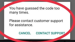 how to fix whatsapp verification code not received fix you have guessed too many times on whatsapp [upl. by Jabin]