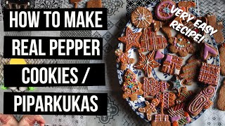 Latvian Pepper Cookies Recipe  Very Easy  Piparkukas Recepte [upl. by Alejna]