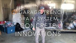 Garage trench drain system  Step by step installation in an existing concrete slab [upl. by Eniamat637]