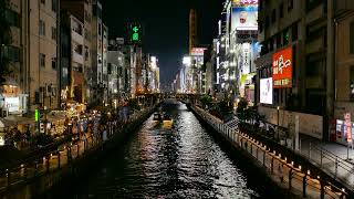 Dotonbori river at night [upl. by Einolem991]