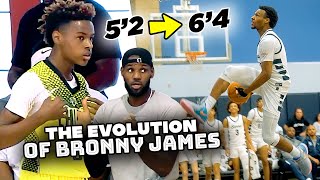 Bronny James INCREDIBLE Evolution Through The Years From 52 To A LEGIT 64 NBA PROSPECT [upl. by Dera28]