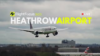 Heathrow Airport Live  Windy Thursday 04th April 2024 [upl. by Egin882]