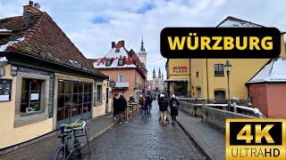 WÜRZBURG GERMANY 🇩🇪 4K City Centre Walking Tour — JANUARY 2023 [upl. by Notsirt]