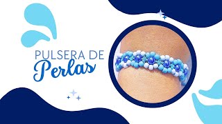 Pulsera de hilo chino con perlas y mostacillones 🤗✨ [upl. by Benildis]