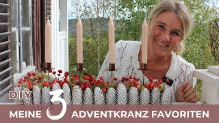 DIY  DREI GENIALE ADVENT KRANZ TIPPS  einfach zum Nachmachen [upl. by Ardel]