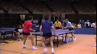 1989 Louisiana Open  Doubles Danny Seemiller and Sean ONeal vs Jim Butler and Scott Butler [upl. by Ariamat]