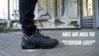 NIKE AIR MAX 95  quotSTADIUM GREYCARBONquot UNBOXING REVIEW  ON FOOT [upl. by Eelnodnarb]