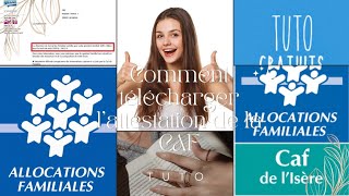 TUTO Comment télécharger lattestation de paiement de la Caf [upl. by Nosreh]