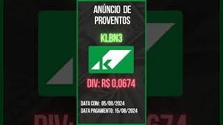 Anúncio de Proventos  Klabin  KLBN3 [upl. by Jaquenetta]