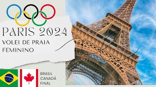 BRASIL X CANADÁ VOLEI DE PRAIA FEMININO OLIMPIADAS olimpiadas2024 paris2024 [upl. by Sgninnej]