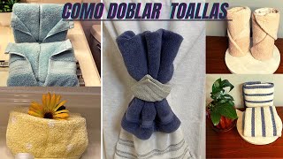 5 IDEAS COMO DOBLAR TOALLAS  parte 😍 [upl. by Kuehnel504]