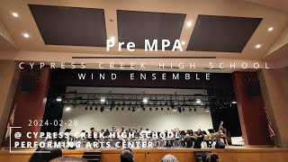 Cypress Creek High School Wind Ensemble  S2023  E4  Pre MPA Performance  20240228 [upl. by Ennasus]