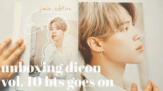 unboxing dicon vol 10 bts goes on jimin edition  realtime flip through [upl. by Sedgewinn]