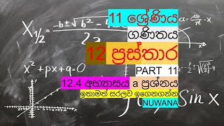 grade 11 maths  124 අභ්‍යාසය a ප්‍රශ්නය 12 ප්‍රස්තාර [upl. by Neumeyer420]