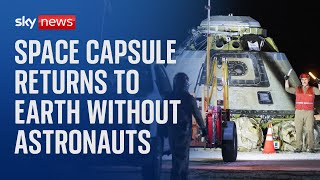 Two astronauts left behind on ISS as Boeings Starliner capsule lands on earth empty [upl. by Brita]