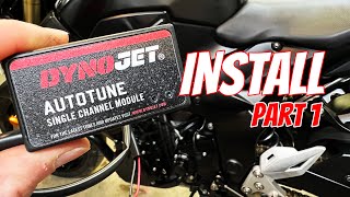 DynoJet AutoTune Install PT 1  Wideband O2 Sensor Drill amp Tap Exhaust  GSXS750 [upl. by Nnaycart]