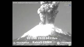 🌋🌋🌋Popocatépetl Sn Nicolas de los Ranchos 09ENE20🌋🌋🌋 [upl. by Stefa]