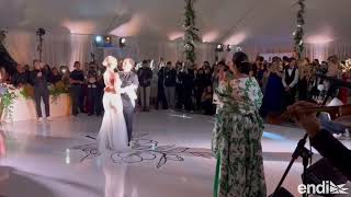 Mira el momento en que Natalia Jiménez le canta a Lele Pons y Guaynaa en su boda [upl. by Silyhp]