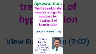 Aprocitentan The First Endothelin Receptor Antagonist Approved for Treatment of Hypertension [upl. by Inttirb508]